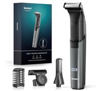 Kensen Tondeuse Corps Homme Tondeuse Intime Homme Autonomie de 100 mins Rasoir Electriques Corps Type-C Rasoir Intime Étanche Wet & Dry avec Peigne Limite pour Membres& Tronc& Sous La Ceinture