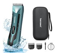 kensen Tondeuse Corps Homme, Tondeuse Intime Homme, Tondeuse Homme Partie Intime Étanche IPX7 Autonomie 120min Rechargeable par USB avec Lumière LED pour Aisselles, Aines, Poils Intimes (Vert)