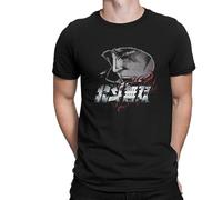 Kenshiro T-Shirts Men Fist of The North Star Japanese Manga Leisure Pure Cotton Tees Round Neck T Shirt Black