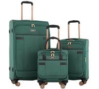 kensie Hudson Lot de 3 valises, Pin fumé, 3-Piece Set (16/20/28), Hudson Softside Lot de 3 valises pivotantes
