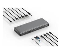 KENSINGTON AD2010T4 - Station d'accueil Thunderbolt 4 avec 2 Ports Vidéo 8K/4K, Lecteur de Carte Micro SD, Alimentation 96W, 2 Ports HDMI / 1 Ethernet / 1 Port USB-C 3.2/4 Ports USB-A (K34111EU)