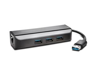 Kensington Adaptateur Ethernet et hub 3 ports USB 3.0 - Noir