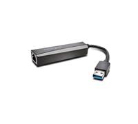 Kensington Adaptateur Ethernet USB-A K33981WW : RJ-45 10/100/1000 BASE-T, Débit 5 Gbit/s, Compatible Windows XP+, macOS 10.6+, Noir