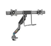 Kensington K58272WW SmartFit Bras Double, mécanisme de Ressort à gaz, Support Ergonomique pour écran d'ordinateur, supporte Les écrans de 19 à 32" (jusqu'à 9 kg), VESA 75/100 mm, Rotation à 360°