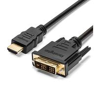 KENSINGTON - Câble HDMI vers DVI-D (1,8 m), Adaptateur HDMI/DVI-D Passif Bidirectionnel, Full HD, 1080p, Connecte Stations d'Accueils & Appareils aux Moniteurs (K33022WW)