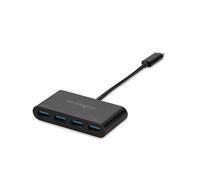 Kensington CH1200 Hub 4 ports USB-C 10 Gbits/s, USB 3.2 Gen 2 (3.1 Gen 2) Type-C, USB 3.2 Gen 2 (3.1 Gen 2) Type-A, 10000 Mbit/s, Noir, Acrylonitrile-