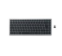 Kensington Clavier Compact sans fil silencieux KB435 EQ rechargeable - Connexion Bluetooth + Dongle USB-A - Gris spacial