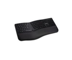 Kensington Clavier Ergo Pro Fit K75401FR AZERTY : Sans Fil 2.4GHz et Bluetooth 4.2 LE, Pavé Numérique, Repose-Poignets, Résistant Éclaboussures, AES 128 bits.