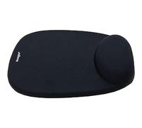 Kensington Comfort Gel Noir - Tapis de souris (Noir, Uniforme, Gel, Repose-poignets, Base antidérapante)