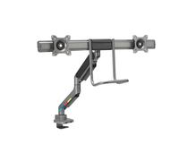 Kensington K58272WW SmartFit Bras Double, mécanisme de Ressort à gaz, Support Ergonomique pour écran d'ordinateur, supporte Les écrans de 19 à 32" (jusqu'à 9 kg), VESA 75/100 mm, Rotation à 360°