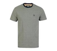 Kensington Eastside T-shirt à col rond en coton tissé jacquard « Wilditch » pour homme, Sky Captain Navy, XL