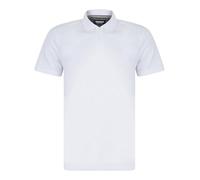 Kensington Eastside Wells Polo en jersey de coton avec col zippé pour homme, Blanc brillant, L