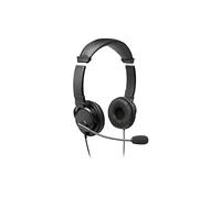 Kensington K97603WW Binaural Bandeau Noir Casque audio - Casques audio (Centre d'appel/Bureau, Binaural, Bandeau, Noir, Avec fil, 1,8 m)