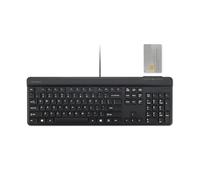 Kensington KB201C Simple Solutions K75454TAA Clavier Filaire avec Lecteur de Cartes à Puce (CAC), Conforme à la Norme TAA, Noir