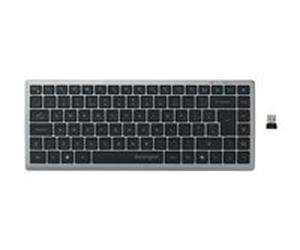 Kensington KB435 EQ - clavier - multi-appareils, rechargeable compact - AZERTY - Français - gris sidéral Périphérique d'entrée