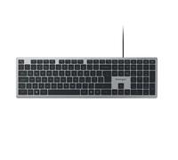 Kensington KB515 EQ Clavier Filaire, USB-C/USB-A Plug and Play, Clavier Silencieux Pleine Taille, Disposition QWERTY UK, Touche Copilot AI, Compatible avec Windows Mac PC, Ordinateur Portable, Gris