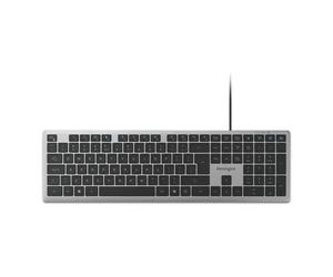 Kensington KB515 EQ, pleine taille (100 %), filaire, USB, interrupteur à ciseaux, QWERTY, gris