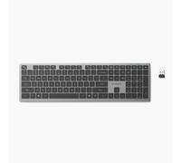 Kensington KB535 Clavier sans Fil, Bluetooth & Connexion 2,4 GHz, Disposition complète, Touches de Commutation silencieuses, programmable, Bouton de Raccourci Copilot, Compatible Windows, Noir
