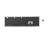 Kensington KB535 EQ - clavier - multi-appareils, rechargeable full size - AZERTY - Français - gris sidéral Périphérique d'entrée