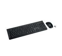Kensington KM270 EQ Clavier sans fil rechargeable pleine taille et souris silencieuse ambidextre pour PC et ordinateur portable, 2,4 GHz et BT 5.0 sans fil, design anti-déversement - Disposition ISO