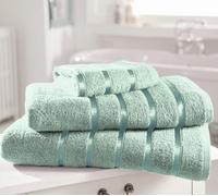 Kensington Lot de 2 serviettes 100 % pur coton égyptien de qualité hôtelière, super douces, épaisses, absorbantes, séchage rapide - Serviette à main, serviette de bain, drap de bain (vert sauge, drap