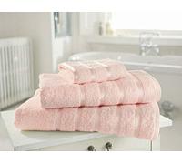 Kensington Lot de 2 serviettes 100 % pur coton égyptien de qualité hôtelière, super douces, épaisses, absorbantes, séchage rapide - Serviette à main, serviette de bain, drap de bain (rose pâle, drap