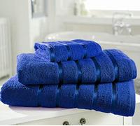 Kensington Lot de 2 serviettes de bain 100 % pur coton égyptien de qualité hôtelière, super douces, épaisses, absorbantes, séchage rapide - Essuie-mains, serviette de bain, drap de bain (bleu roi