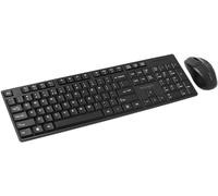 Kensington Pro Fit - Ensemble de bureau sans fil à profil bas, Clavier AZERTY et souris au Design fin et confortable, Couleur noire - K75230FR