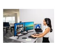 Kensington Pro Fit Ergo TB550 Trackball - Souris verticale - ergonomique - optique - 9 boutons - sans fil - 2.4 GHz, Bluetooth - récepteur sans fil USB - bleu gris, noir - Pour la vente au détail - bo