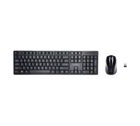 Kensington Pro Fit Low-Profile Desktop Set - Ensemble clavier et souris - sans fil - 2.4 GHz - Allemand - noir