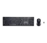 Kensington Pro Fit Low-Profile Desktop Set - Ensemble clavier et souris - sans fil - 2.4 GHz - Espagnol - noir