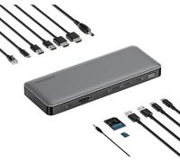 Kensington SD5760T - Station d'accueil Thunderbolt 4 avec 2 Ports Vidéo 8K/4K, Lecteur de Carte Micro SD, Alimentation 96W, 2 Ports HDMI / 1 Ethernet / 1 Port USB-C 3.2/4 Ports USB-A (K34110EU)