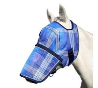 Kensington Signature Masque anti-mouches avec nez amovible - Protège le visage et le nez des piqûres d'insectes et des rayons UV tout en permettant une visibilité complète - Oreilles et toupet capables de passer à travers le masque, Kentucky Blue, X-Large