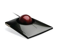 Kensington SlimBlade Mouse -Souris Ergonomique Filaire TrackBall, Pour PC, Mac et Windows avec Molette de Défilement, Design Ambidextre et Suivi Optique - Rouge (K72327EU)