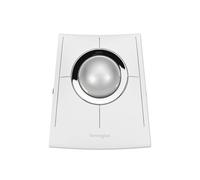 Kensington SlimBlade Pro EQ Trackball sans fil, Bluetooth, connexion 2,4 GHz, rechargeable, boutons programmables, boule blanche/argentée