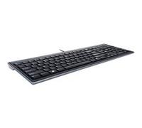 Kensington Clavier 948067 Advance Fit – fin, silencieux, filaire, multimédia, noir (layout espagnol)