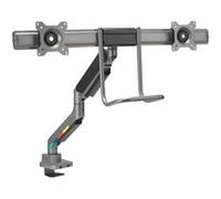 Kensington K58272WW SmartFit Bras Double, mécanisme de Ressort à gaz, Support Ergonomique pour écran d'ordinateur, supporte Les écrans de 19 à 32" (jusqu'à 9 kg), VESA 75/100 mm, Rotation à 360°