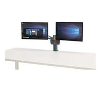 Kensington SmartFit Dual Monitor Arm Mount - Kit de montage (fixation par pince pour bureau, 2 bras de moniteur) - pour 2 écrans LCD - gris foncé - ordinateur de bureau Gris foncé