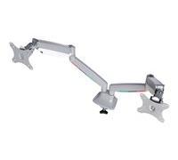 Kensington SmartFit One-Touch Dual Monitor Arm kit de montage - bras réglable - pour 2 moniteurs - gris argenté