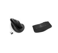Kensington Souris sans Fil - Design Vertical Ergonomique Pro Fit 2.4 GH avec Molette de Défilement & 4 Boutons (K75501EU) KB675 Clavier Ergonomique Compact Rechargeable (K75491FR)
