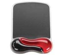 Kensington Tapis de Souris avec Repose-Poignets - Ergonomique et Compatible avec Souris Laser/Optiques pour un Grand Confort - Rouge/Noir (62402)