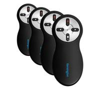 Kensington Télécommande de Présentation USB sans Fil avec Pointeur Laser Rouge, Compatible avec Windows & macOS - Portée 20m (33374EU) (Lot de 4)