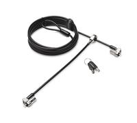 Kensington Twin MicroSaver 2.0 Câble de sécurité à deux Verrous pour Ordinateur Portable avec Technologie de Verrouillage T-Bar et Câble en Acier Carbone - 2,4 m de Long (K65048WW)
