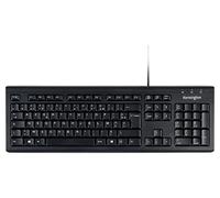 Kensington ValuKeyboard - Clavier filaire pour PC et Ordinateurs Portables, Alimentation USB compatible avec Dell, Acer, HP, Samsung et Autres, Mode AZERTY- Noir (1500109FR)