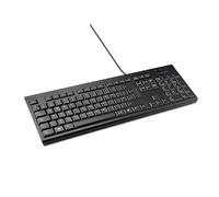 Kensington ValuKeyboard - Clavier filaire pour PC et Ordinateurs Portables, Alimentation USB compatible avec Dell, Acer, HP, Samsung et Autres, Mode QWERTY- Noir (1500109)