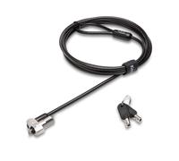 Kensington Verrou à clé pour ordinateur portable NanoSaver, 1,8 m, Kensington, Clé, Acier au carbone, Noir, Acier inoxydable K64444WW