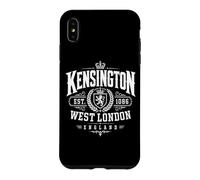 Kensington West London England Est. 1086 Impression Blanche Coque pour iPhone XS Max