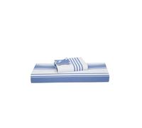 KENSINGTONS Parure de lit luxueuse 100 % percale de coton 400 fils avec housse de couette 135 x 200 cm et taie(s) d'oreiller assortie(s) Motif à rayures