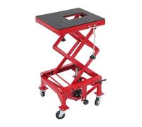 KenSyuInt Pont élévateur hydraulique pour moto, rouge, avec 4 roues, capacité de charge de 200 kg, pour garage, atelier, piste de course 41 x 34 cm