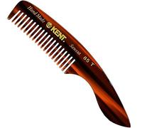 Kent 85T Peigne de poche à dents larges pour barbe et moustache Taille de voyage pour le toilettage des poils du visage et le soin de la barbe Coupe en acétate de cellulose de qualité polie à la main